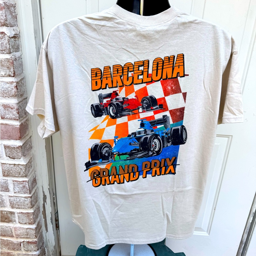 Retrofit, Short Sleeve, Tan, Barcelona, Shirt, Size XL